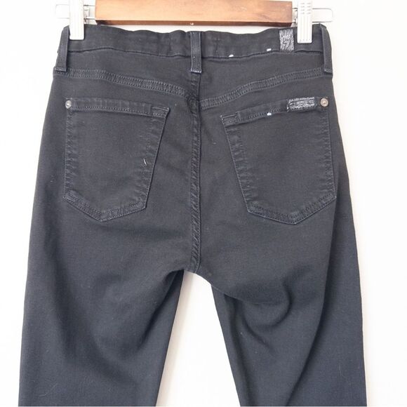 7 For All Mankind Black Ankle Skinny Jean Size 25 - Picture 4 of 8